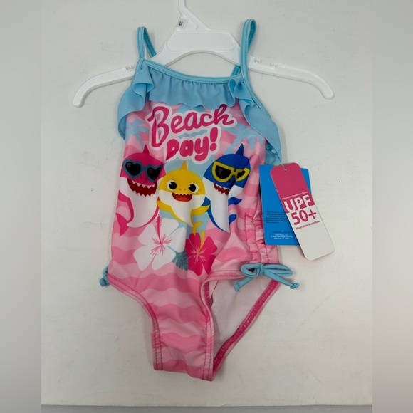 Nickelodeon Swim Nwt Baby Girl Baby Shark Beach Day Ruffle Neck